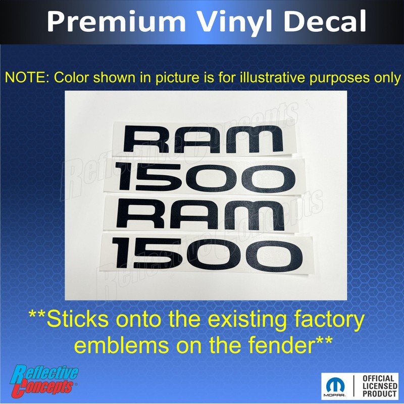 Reflective Concepts Door Nameplate Overlay Decals - Fits: 2002-2007 Dodge