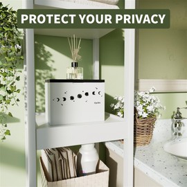 YIKIBOX YIKIBOX Tampon Holder Storage for Bathroom with Tray Lid,Feminine Product Organizer,Wood Tampon Container Box,Essentials for Women,Thoughtful and Practical Gifts for Women(White)