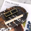 Oval Marble Bathroom Vanity Tray, Natural Luxury Marble Home Kitchen
