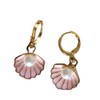 Exquisite pink seashell pearl earrings