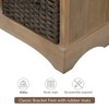 P PURLOVE Storage Chest Retro Style Storage Cabinet Storage Unit
