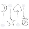 LED Christmas Lights with Suction Cup Snowman Star Moon Heart