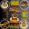 Brass Alidade Decorative Telescope 4" with Base Compass Gifts (5