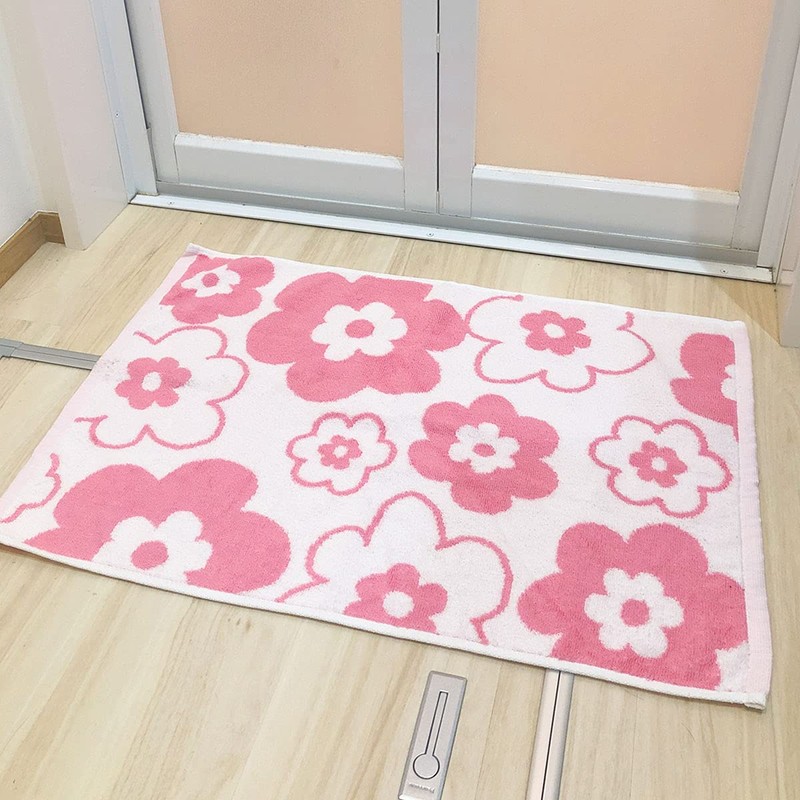 (Convenient to Wash and Rewash) 100% Cotton Towel Bath Mat,