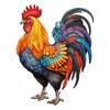 Wooden Puzzle for Adults, Rooster Puzzle with Unique Animal Shapes,