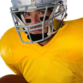 Libima 4 Pieces Small Size Football Chin Strap Cover Men's Chin Strap Pad Helmet Chin Pad White and Black