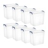 Superio Clear Storage Bins with Lids, 20 Quart BPA Free