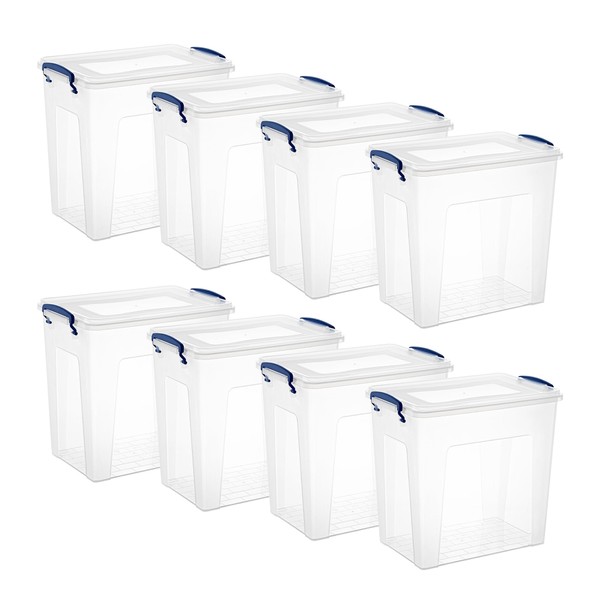 Superio Clear Storage Bins with Lids, 20 Quart BPA Free