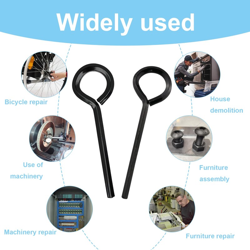PENGJINYU 10 PCS Black Standard Hex Dogging Key with Full