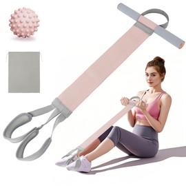 Fabric Resistance Bands for Working Out with Handles, 120LB Resistance Band for Women Men, Non-Slip Workout Equipment for Home Gym & Yoga, Exercise Bands for Chest, Booty, Leg & Core, Pink