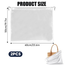 Dust Bags for Handbags,2 Pcs Handbag Dust Bags Handbag Storage Silk Dust Cover Storage Bags 50 * 60cm Suitable for Storing Handbags Wallets Backpacks Accessories Cosmetics and Other Items
