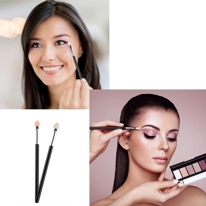 WanFengXue 10 Pcs Eyeshadow Brushes Reusable Portable Eyeshadow Applicators with