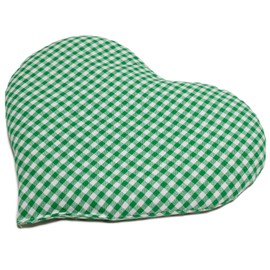 Rapeseed Cushion Heart Approx. 30 x 25 cm – Green/White – Heat Cushion – Grain Cushion – A Charming Gift