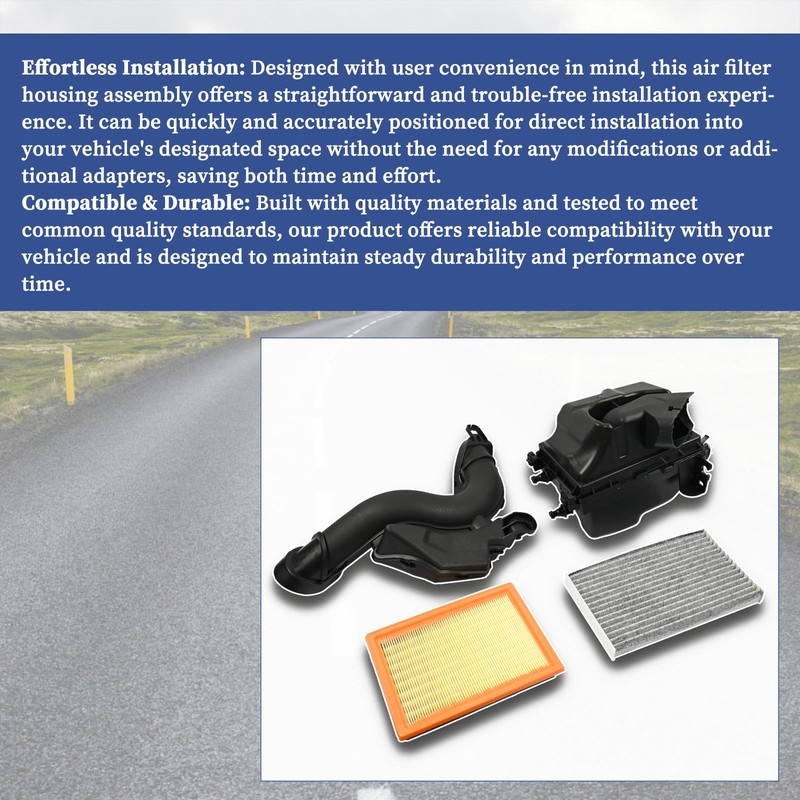 Getfarway 16554-3RC2B 16546-30P00,Air Cleaner Box Housing w/Air Inlet Duct &