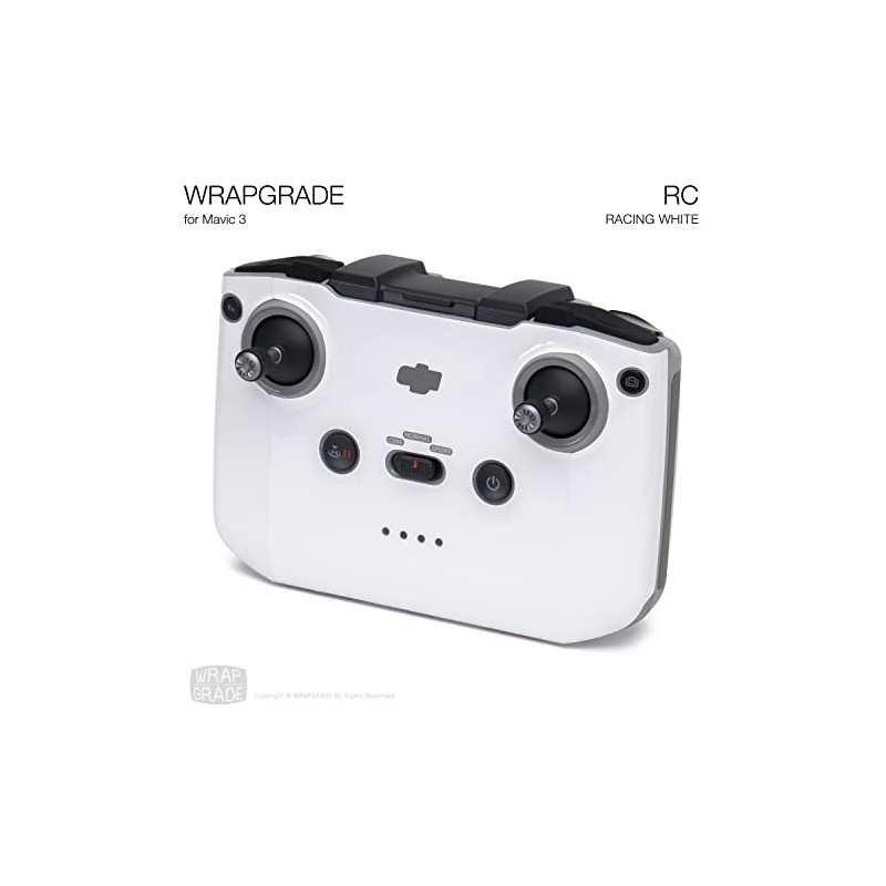 WRAPGRADE Skin Compatible with DJI RC-N1 (Racing White)