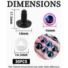 TPZORJX Pack of 30 safety eyes for crochet animals, doll