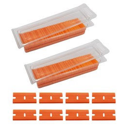 NBTOOL 200Pcs Plastic Razor Blades Double Sided Blades for 1.5 Inch Razor Blade Scraper,Plastic Blades for Removing Stickers,Label,Decals,Adhesive,Glue