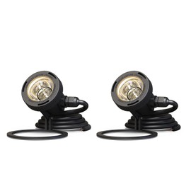 GOODSMANN Landscape Lighting Pond Lights Led Underwater Submersible Lights 2PK Fountain Lights Outdoor 5.4W 135 Lumen 2900K Warm White Low Voltage Pond Lights with Power Cord Waterproof