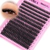 Yawamica Fluffy Lash Clusters 10-14mm Short Eyelash Clusters Thick 200D