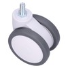 Caster 4in TPR M12 Universal Swivel Silent Rolling Wheel Accessory