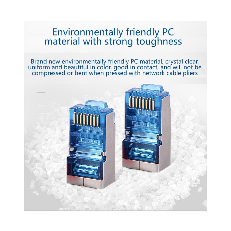 50 Pcs Cat6 RJ45 Color Connectors, Cat6 RJ45 Colour Plugs,