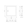 20x20 cm / 8x8 inch White Metal Access Panel -