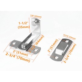 Flip Door Sliding Latch 1pc,90 Degree Stainless Steel Latch,Safety Sliding Barn Door Lock,Latch Lock,Right Angle Curved Door,Prevent Corrosions Silver Color