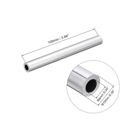 TOP-VIGOR 3Pcs 6063 Aluminum Round Tube, 10mm OD 6mm ID 100mm Length Seamless Aluminum Straight Tubing Metal Pipe for Industry DIY Projects