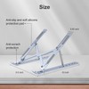 weourwe Portable Laptop Stand, Adjustable Laptop Stand for Desk, Aluminum