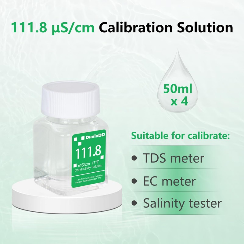 111.8 mS/cm Calibration Solution for Salinity Tester, EC Meter, Pool