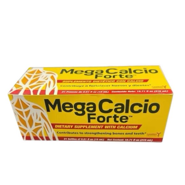 MegaCalcio Forte Antioxidant Dietary Supplement with Calcium - 21 Bottles