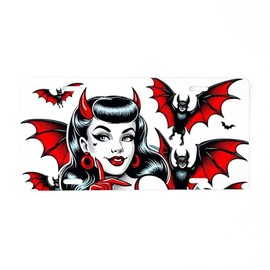 CafePress Devil Bats Aluminum License Plate, Front License Plate, Vanity Tag