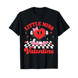 Groovy Little Miss Valentine Cute Candy Heart Girls Women T-Shirt