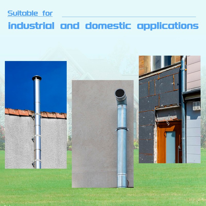 2 Pcs 6 Inch B Vent Wall Strap Round Gas