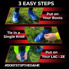 LACEEZE - Violet Band Original Up To Shoe Size UK 6 Keeps Laces Tied During All Sport Activities, Football, Rugby, Hockey. Made From Quality Silicon With Ribbed Technology To Improve Grip.