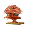 Pink Cherry Blossom Tree House Micro Blocks Model, Building Blocks