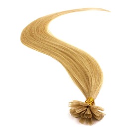 25 Strands Straight Pre Bonded U Nail Tip Fusion Remy Human Hair Extensions 22" Inches # 16 (Honey Blonde) Color