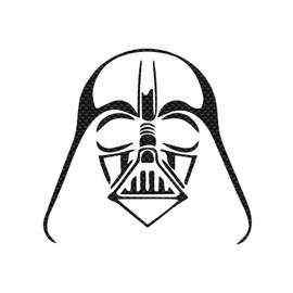 Darth Face Vader Decal Star Decal Vinyl Sticker Auto Car Truck Wall Laptop | Carbon Fiber | 5.5" x 5"