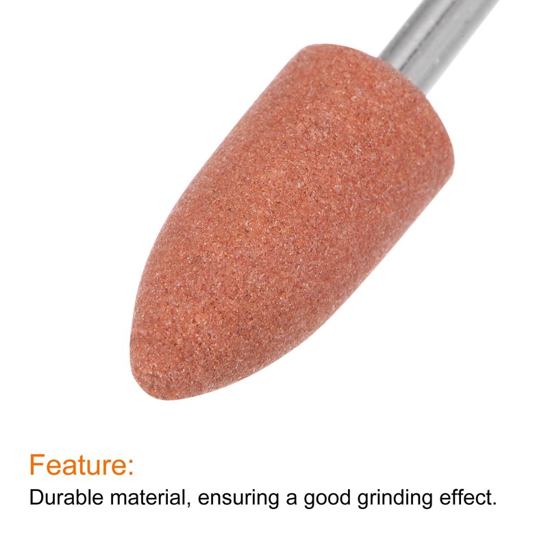 sourcing map 6pcs Rotary Grinding Stones 1/8" Pointed Head Abrasive