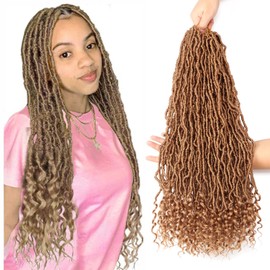 8 Packs Faux Locs Crochet Hair Extensions for Black Women Crochet Braids Hair Extensions for Braiding Hair Goddess Locs Crochet Hair (24 Inch (Pack of 8), #27)