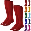 Baseball Socks 2 Pair (Small/Scarlet Red)