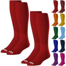 Baseball Socks 2 Pair (Small/Scarlet Red)