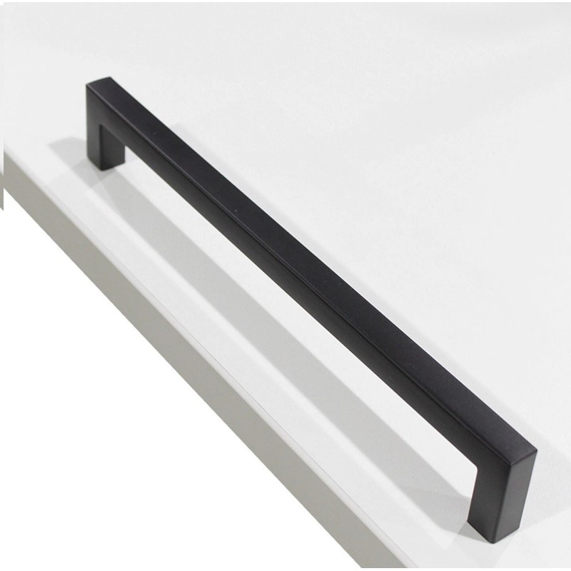 Gobrico 12mm 1/2" Black Kitchen Square Cabinet Handles Drawer Pull