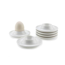 6 Pcs Egg Cups, Plastic Egg Cups, Egg Cup,Egg Holder Set, for Soft Boiled Eggs Breakfast Dinner, Easy to Clean, White