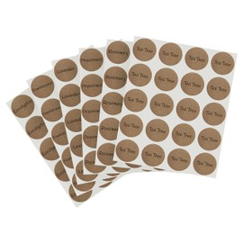 ChromaLabel 1 Inch Kraft Dot Labels on Sheets, 1080 Stickers per Pack, Essential Oils Variety Pack