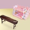 SAFIGLE Dollhouse Furniture Bunk Bed 1:12 Artificial Bed Miniature Bunk