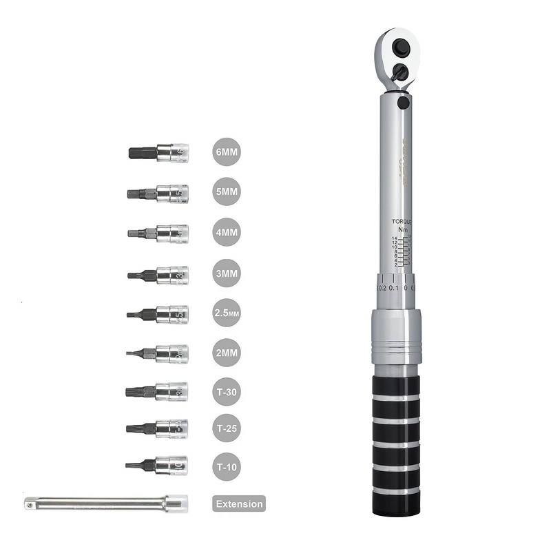 Venzo 1/4 Inch Driver Click Torque Wrench Set - 2