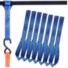 JAKAGO 8 PCS Soft Loop Tie Down Straps,Heavy Duty Webbed