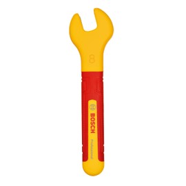 Bosch Professional VDE Spanner - 8 mm (jaw Position of 15°, Certified up to 1,000 V, Insulated with Polypropylene (PP) and Thermoplastic Elastomer (TPE))