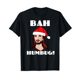 Sarcastic Christmas Spirit Bah Humbug Funny Santa Hat T-Shirt